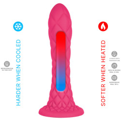 Silexd - Dreamy Dildo Fantasy Silicone Liquide Thermoreactif Fuchsia 18,5 Cm